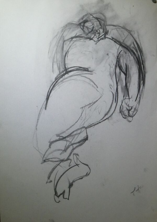 Reclining nude contrapposto