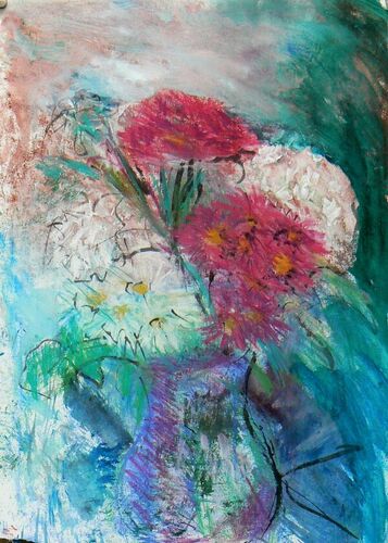 Red and White flowers