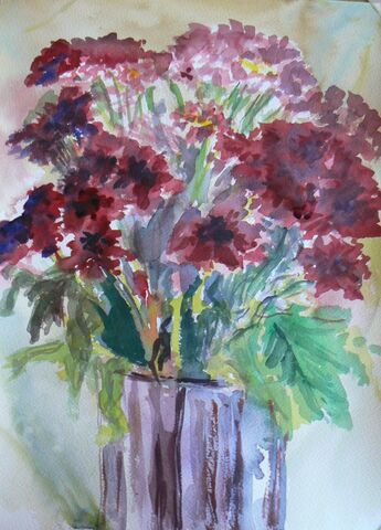 Blog painting flowers in watercolour