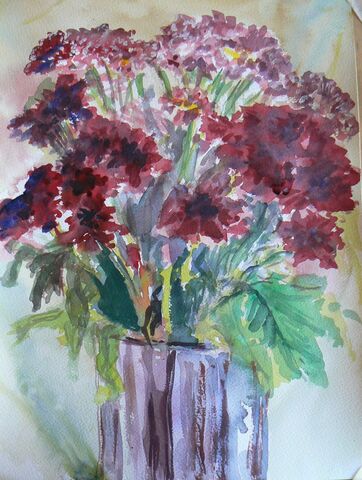 Blog painting flowers in watercolour